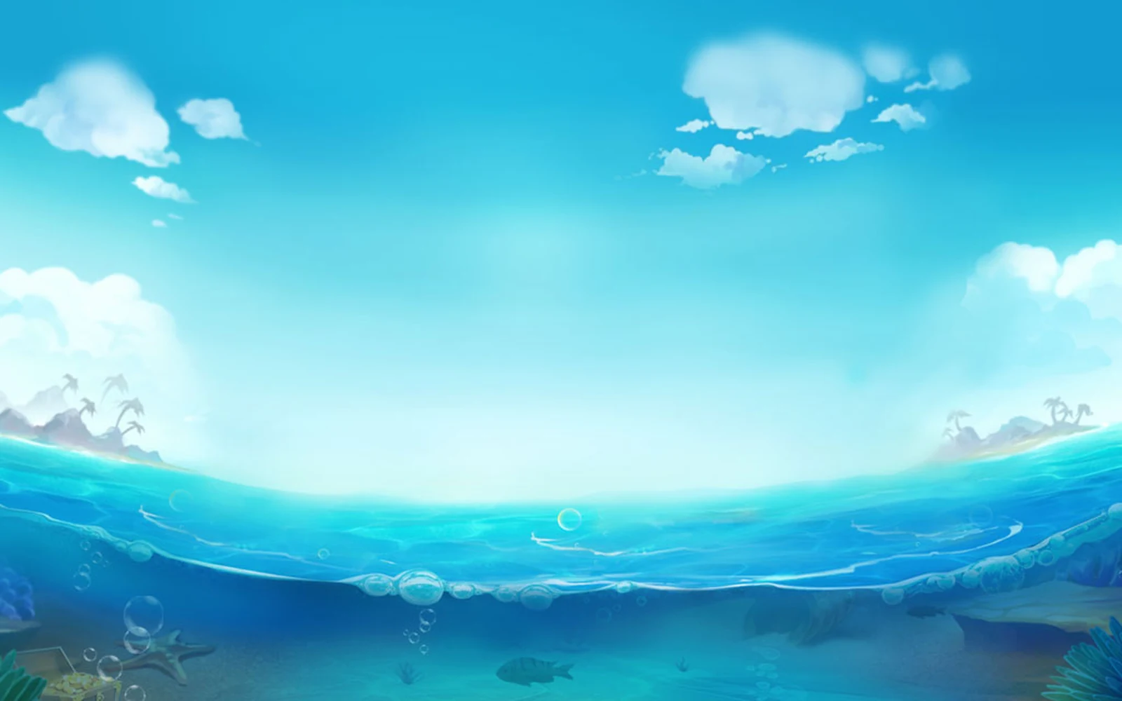 ภาพเกมยิงปลาที่แสดงเป้าหมายหลายแบบและการยิงบนหน้าจอ